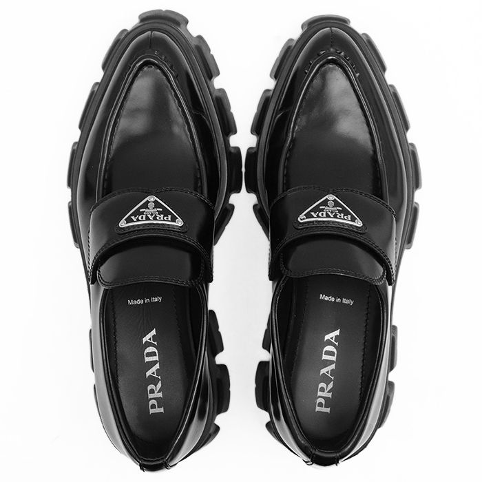 美品】PRADA プラダ ローファー モノリス シグネチャー ロゴ