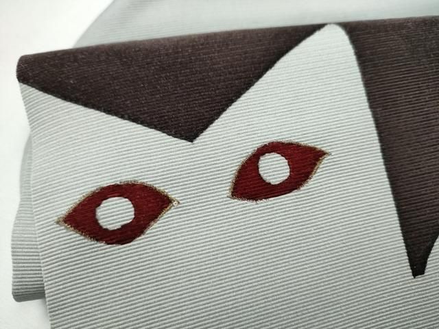 平和屋着物●九寸名古屋帯　刺繍　猫　正絹　逸品　CABD0433hy 平和屋着物○九寸名古屋帯 刺繍 猫 正絹 逸品 CABD0433hy - メルカリ