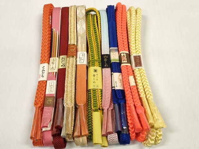 平和屋着物○和装小物 帯締め10本セット 礼装用 手組紐 高麗組 笹浪組