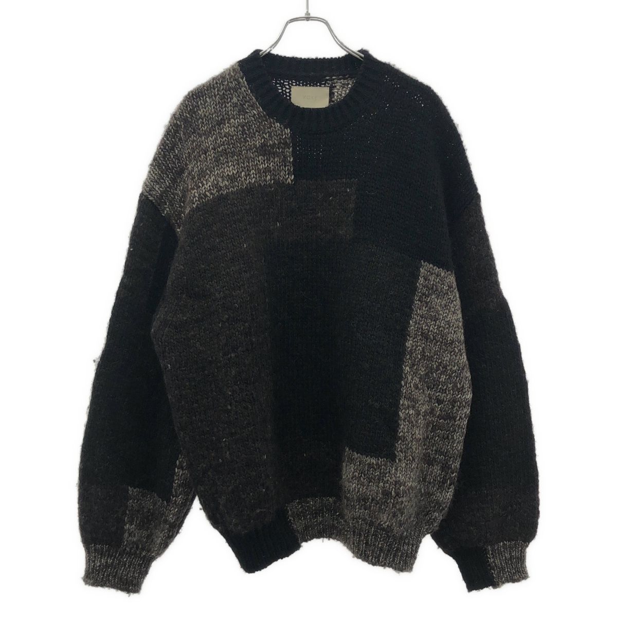 YOKE ヨーク 23AW INTARSIA BLOCKING CREWNECK SWEATER インターシャ 