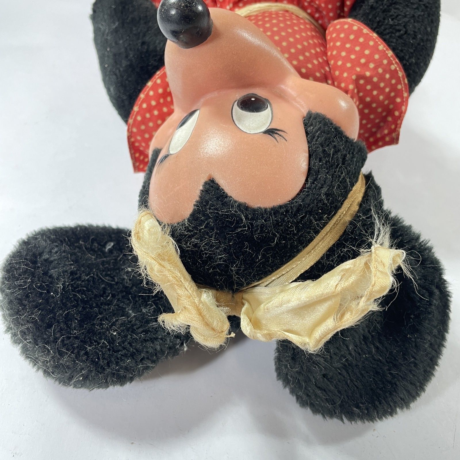 ☆ Disney ディズニー 1970s ミニーマウス ぬいぐるみ ソフビ人形 白