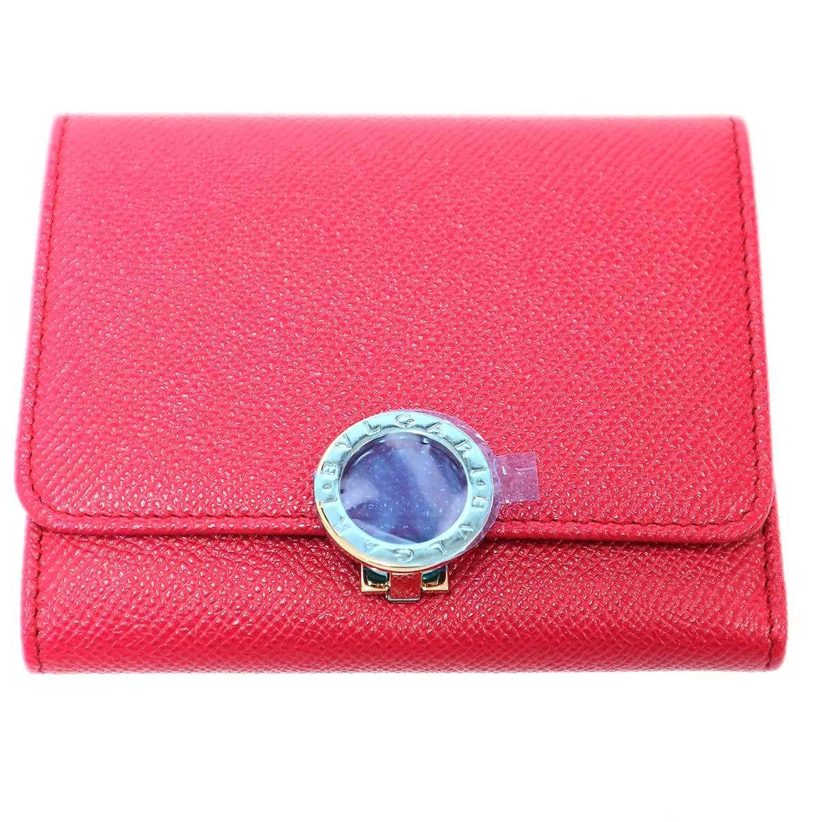 BVLGARI ブルガリ 三つ折りレザークリップウォレット ピンク - メルカリ