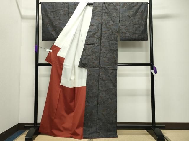 平和屋着物●本場大島紬　9マルキ　南天文　正絹　逸品　CABC8235gh 平和屋着物○本場大島紬 9マルキ 南天文 正絹 逸品 CABC8235gh - メルカリ