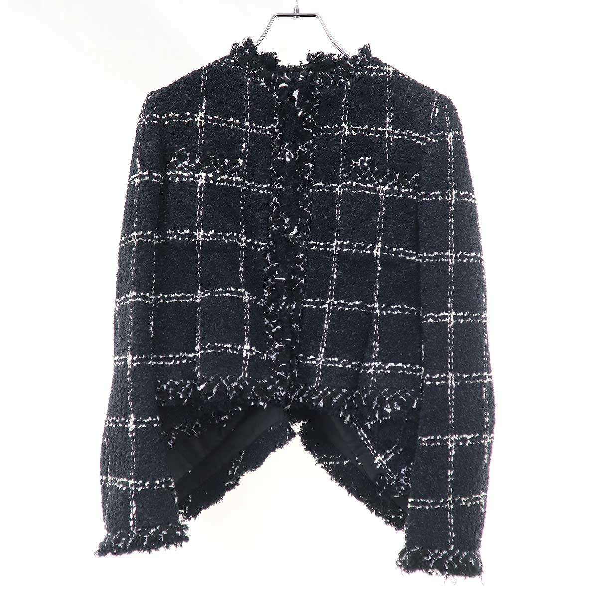 sacai サカイ 24SS ツイードジャケット 24-07143 ブラック ホワイト 1 
