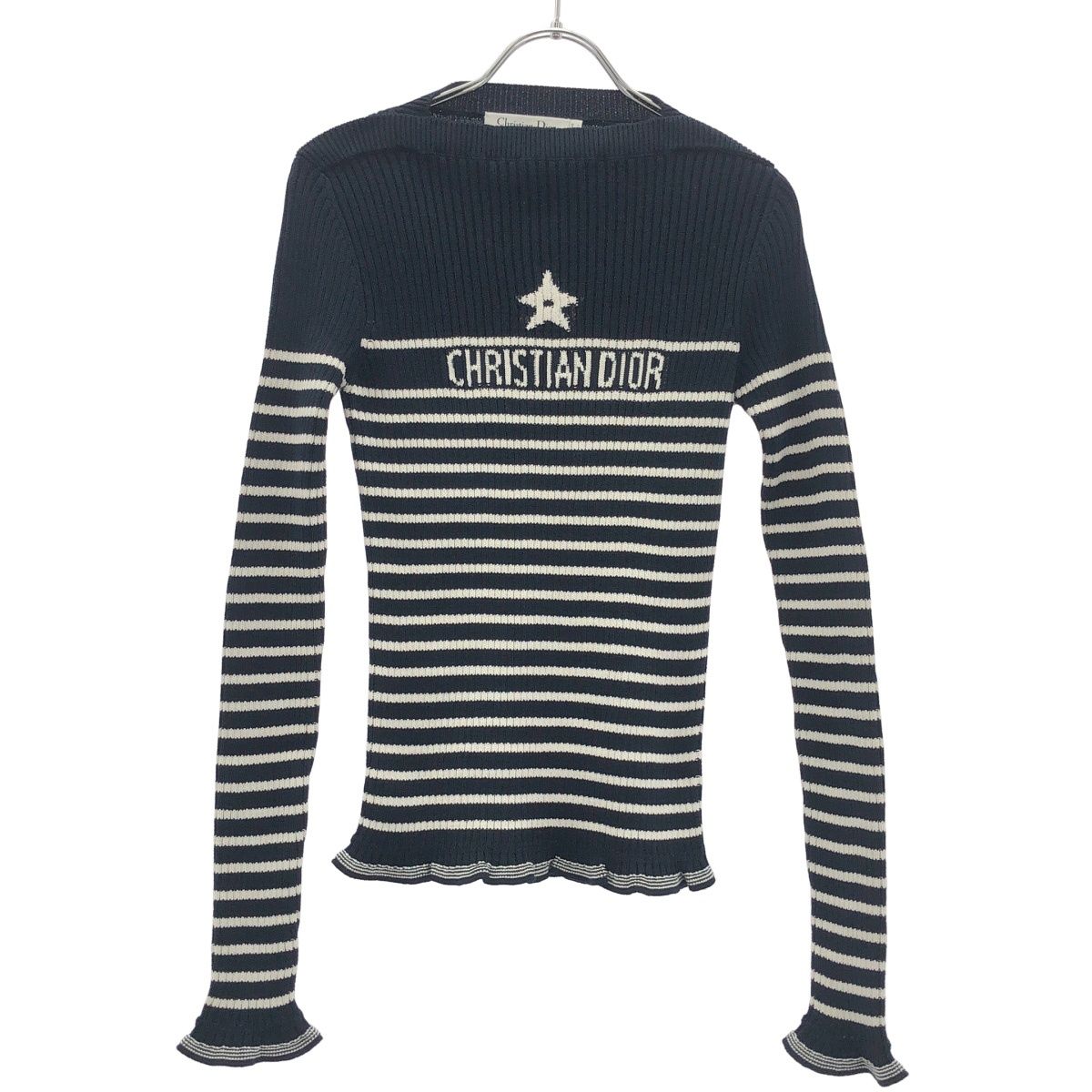 Christian Dior クリスチャンディオール ボートネックロゴボーダー