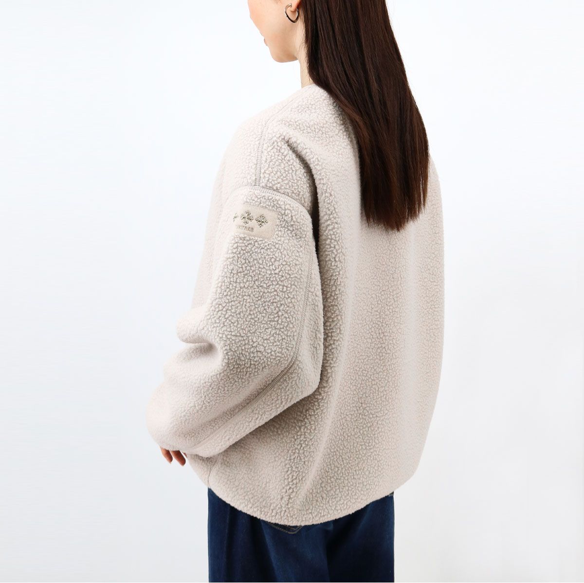 タトラス SALIA サリア ノーカラー ボアフリースジャケット Mサイズ 黒 