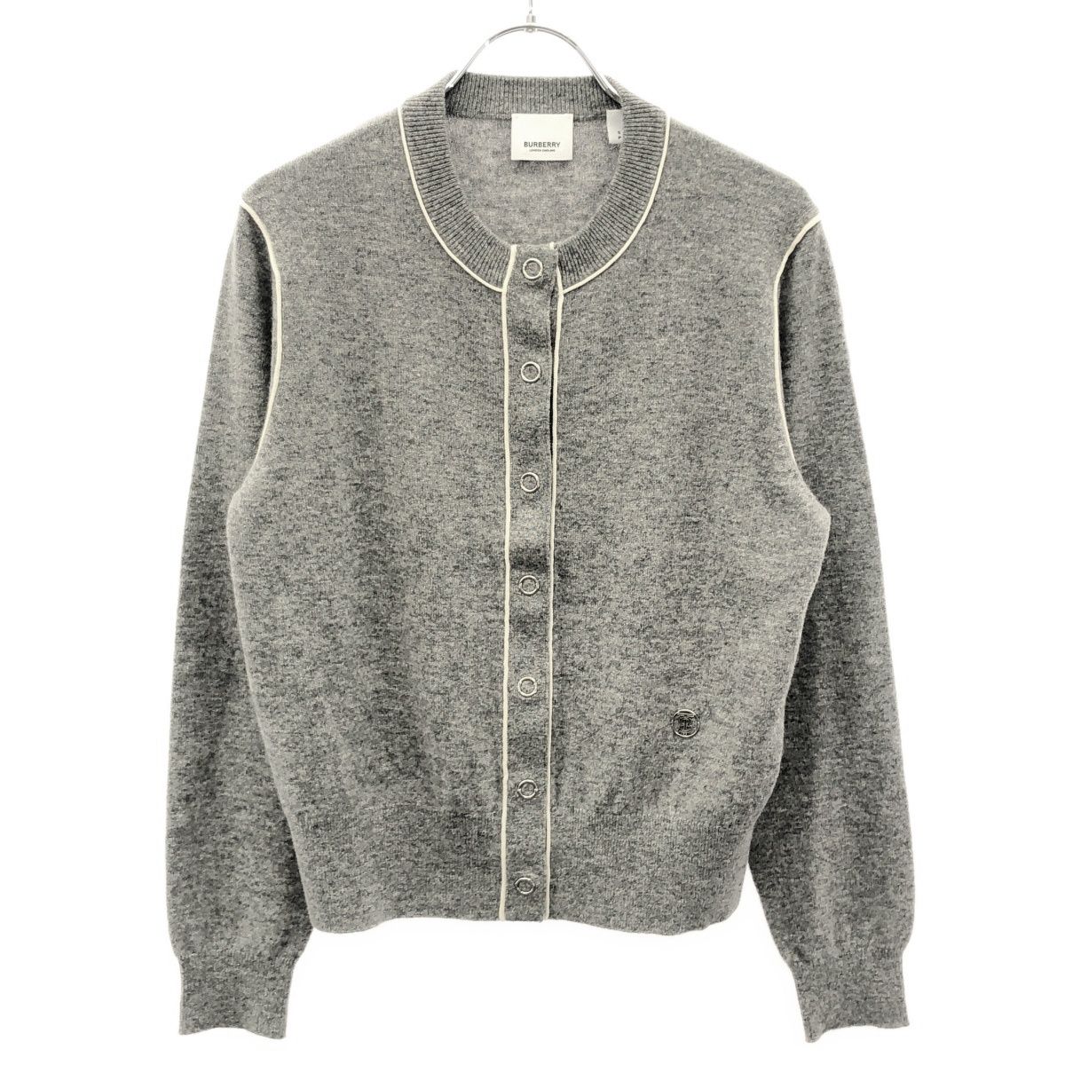 BURBERRY バーバリー カシミヤニットカーディガン 8029443 グレー S 