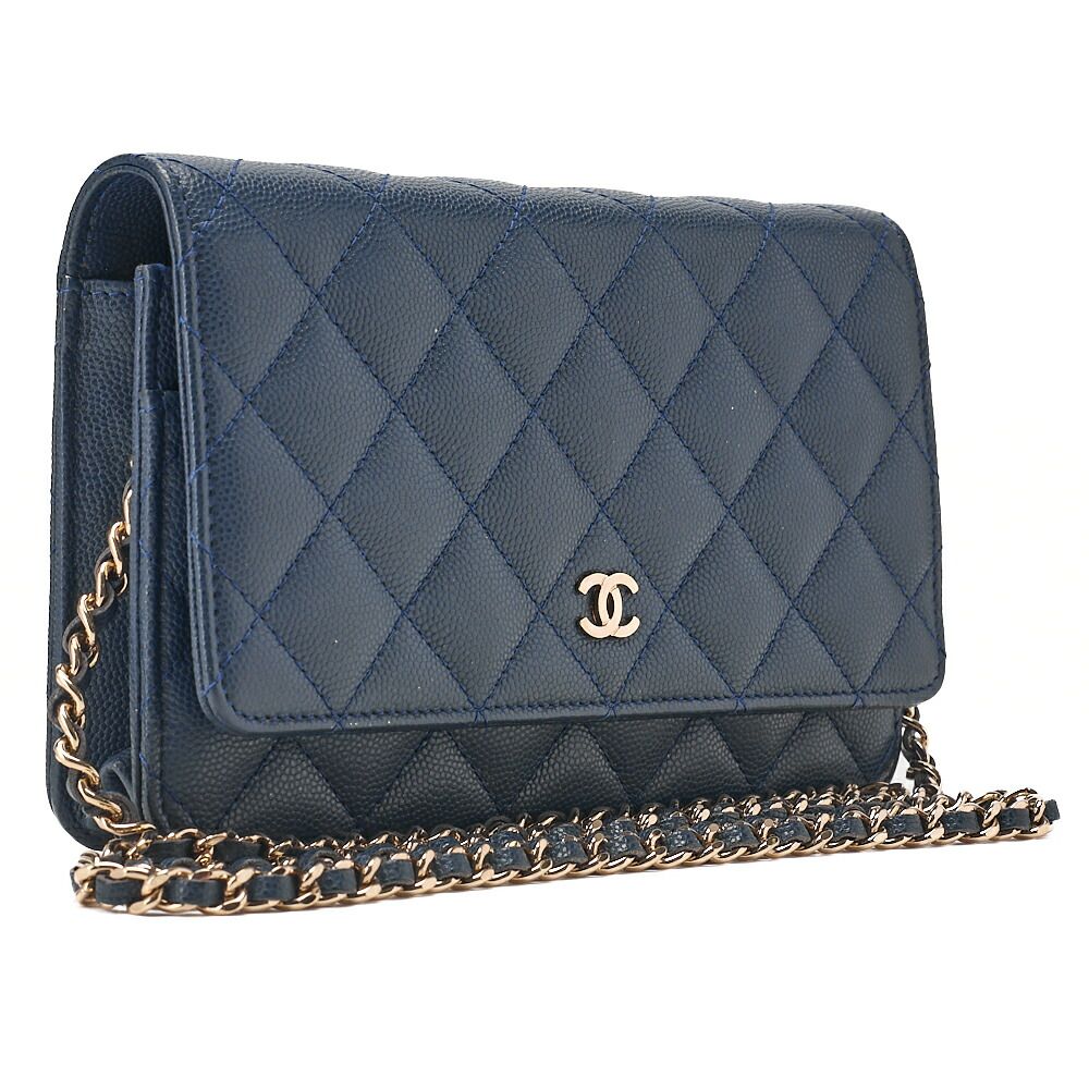 CHANEL シャネル マトラッセ チェーンウォレット キャビアスキン