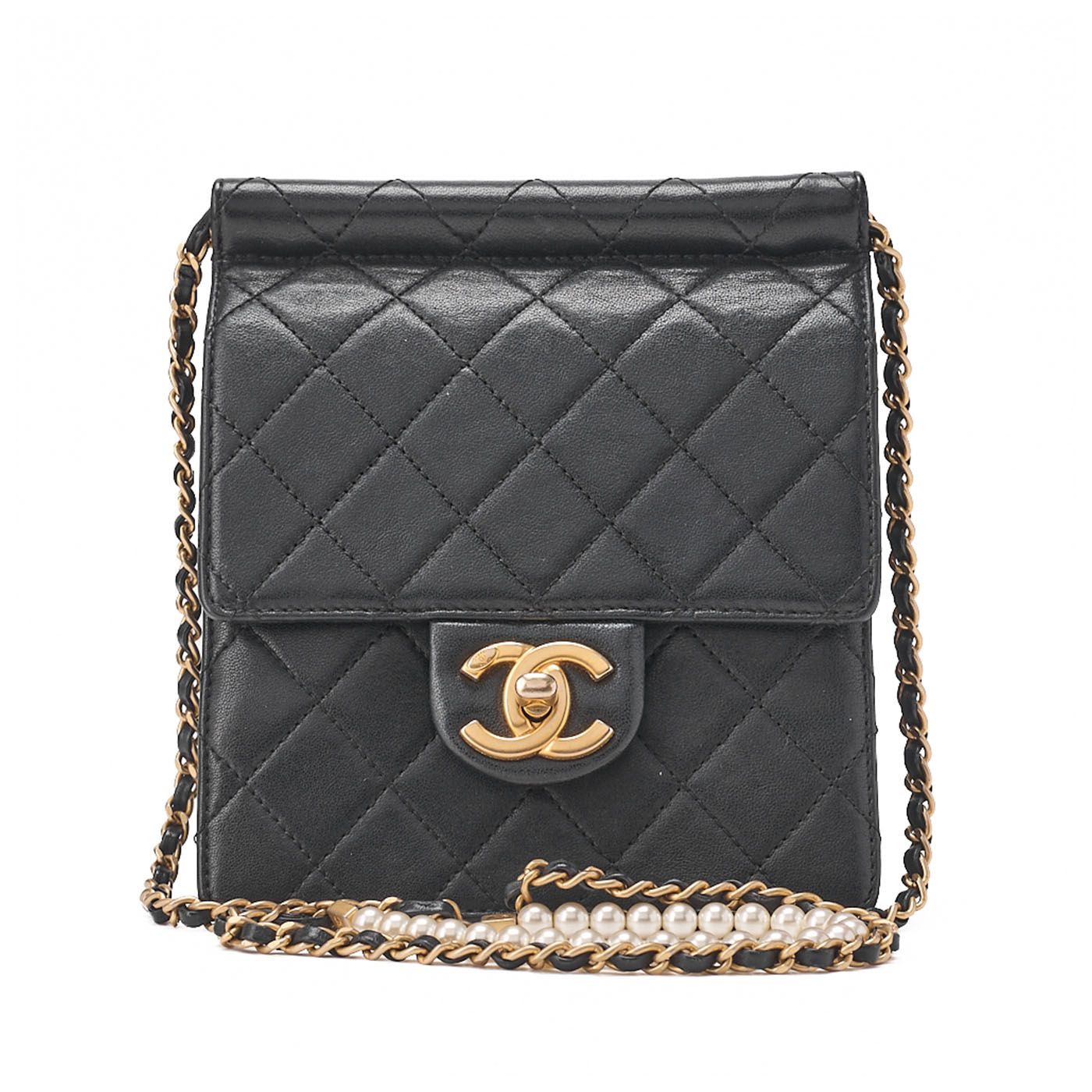 CHANEL シャネル チェーンショルダー マトラッセ パールチェーン 