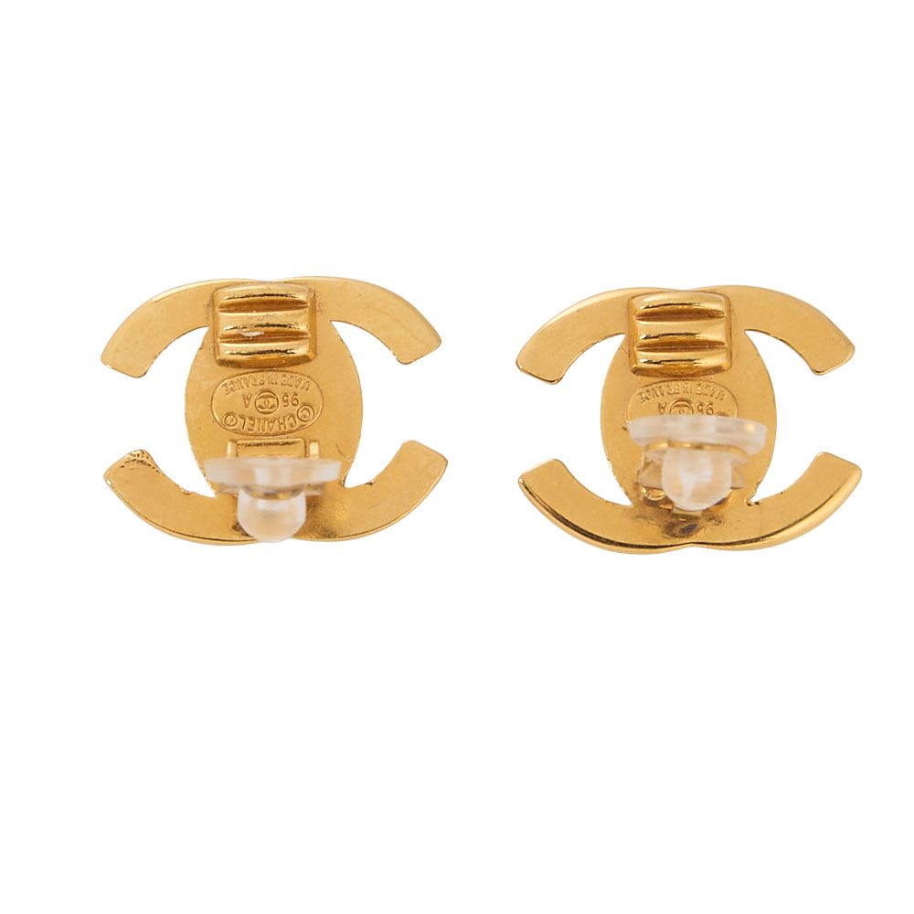 CHANEL シャネル イヤリング ターンロック 97/P GP CHANEL シャネル ココマーク ターンロック 95A イヤリング GP ゴールド