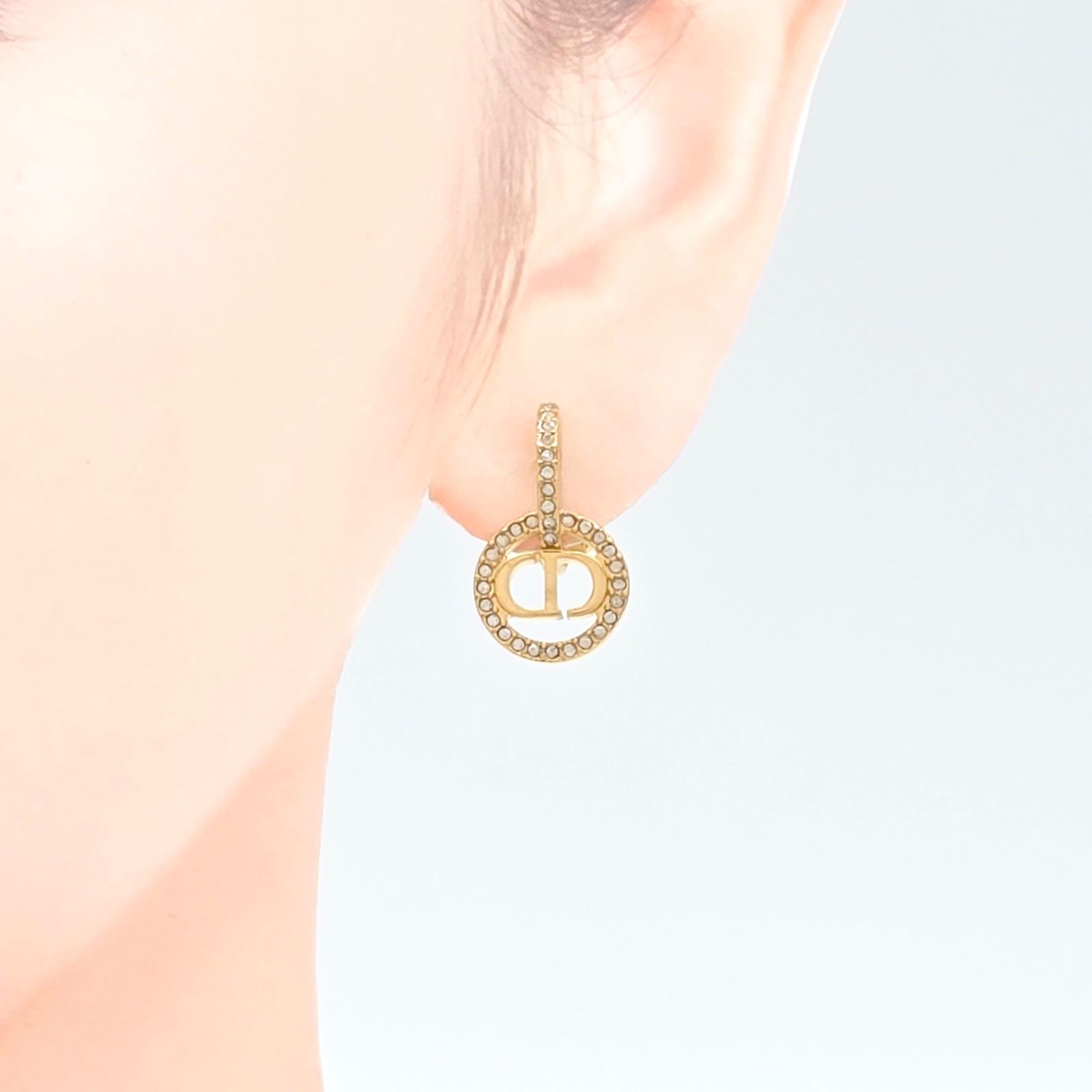 DIOR ディオール Petit CD クリップイヤリング 両耳 シルバートーン 