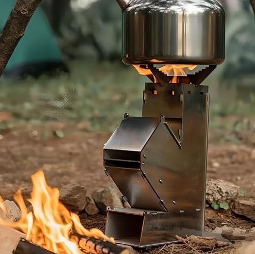 bubulu コンパクト ロケットストーブ ミニ薪ストーブ キャンプ 焚火台