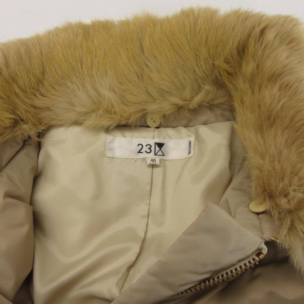 23区 オンワード樫山 ダウンジャケット 40 ジップアップ ショート丈