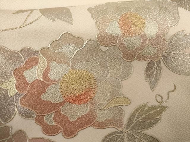 平和屋着物●金彩友禅　卓越技能者・名工・和田光正　訪問着　蔦の葉花文　金銀彩　正絹　逸品　AABG3503cs 平和屋着物○金彩友禅 卓越技能者・名工・和田光正 訪問着 蔦の葉花文