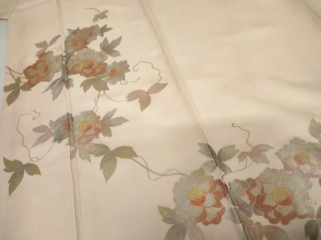 平和屋着物●金彩友禅　卓越技能者・名工・和田光正　訪問着　蔦の葉花文　金銀彩　正絹　逸品　AABG3503cs 平和屋着物○金彩友禅 卓越技能者・名工・和田光正 訪問着 蔦の葉花文