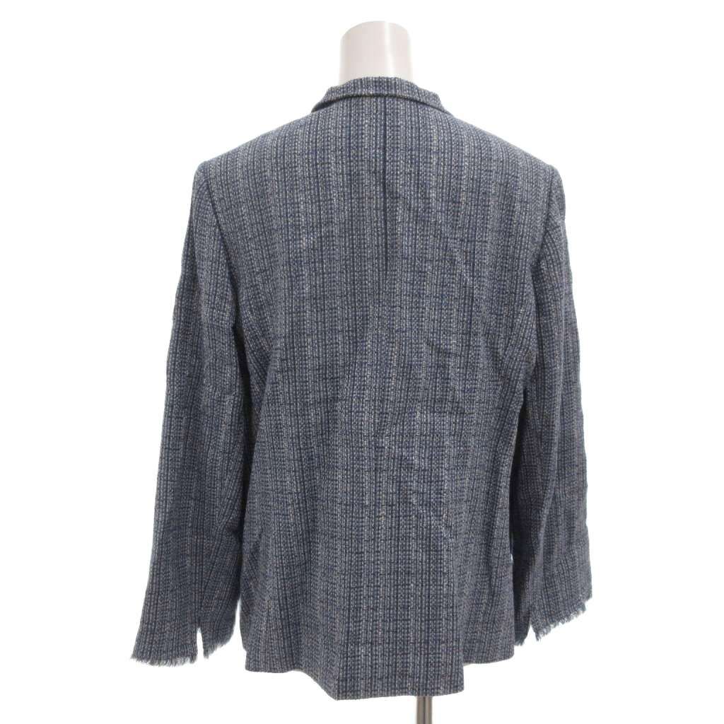 レリアン Leilian ツイードジャケット テーラード カットオフ アルパカ