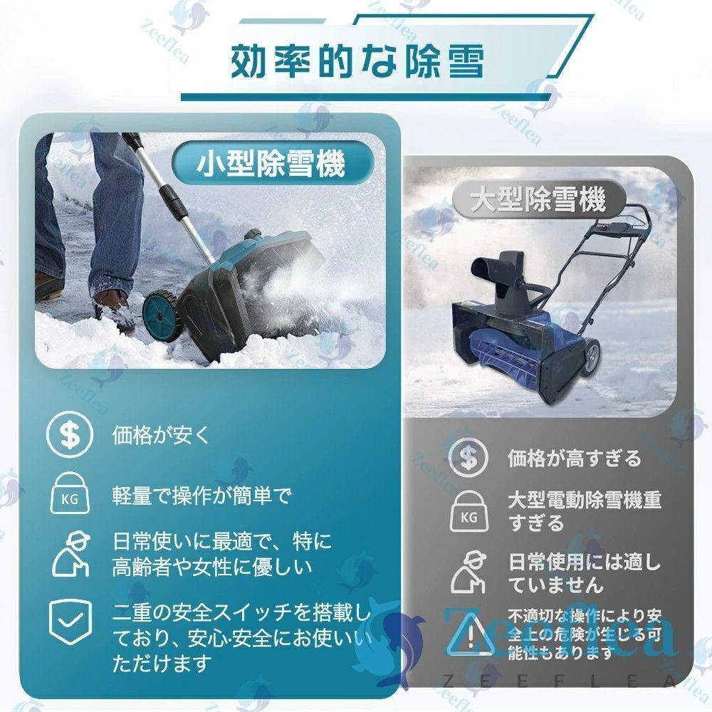 新品 未使用】電動除雪機 充電式コードレス除雪機 雪かき 電動スコップ