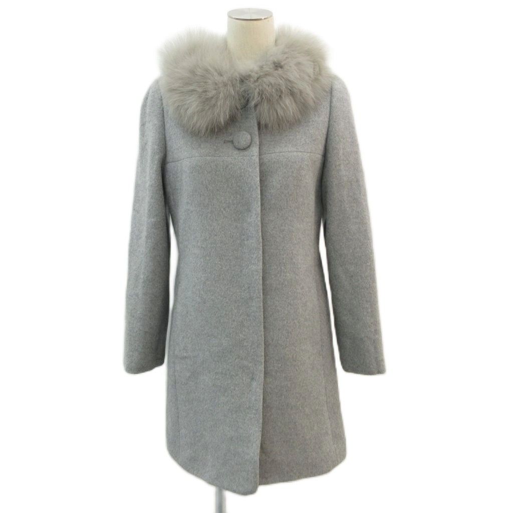 エニィスィス エニシス anySiS ノーカラーコート 2 グレー フォックス