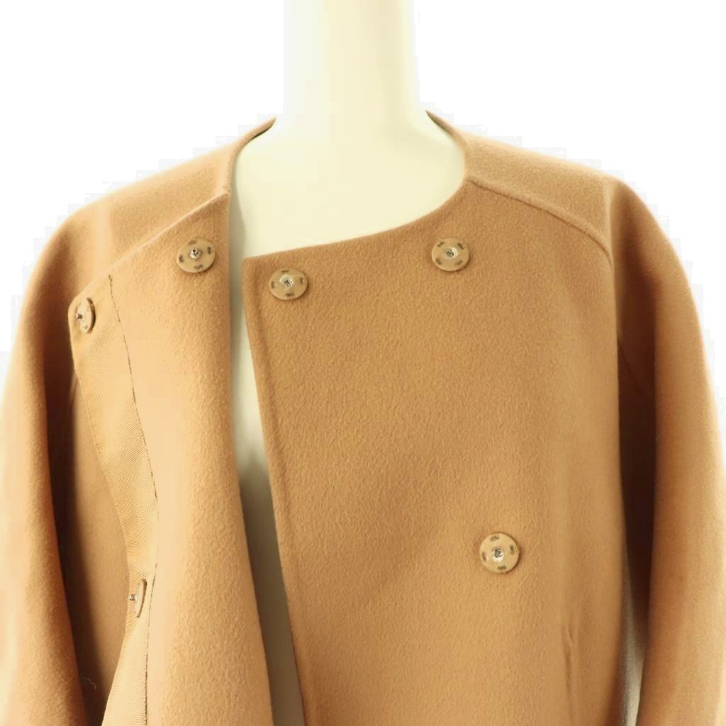 ドゥロワー Drawer リバーウールノーカラー七分袖コート アウター 36