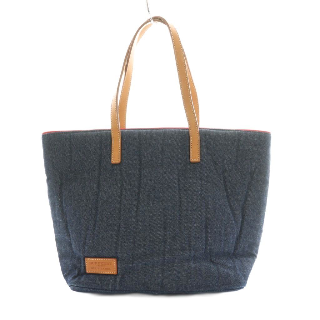バーバリーブルーレーベル BURBERRY BLUE LABEL デニムトートバッグ 紺