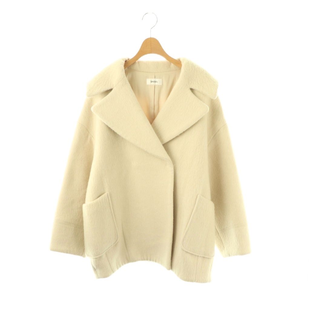 スナイデル ビッグカラーコクーンコート　アイボリsnidel スナイデル SNIDEL ビッグカラーコクーンコート F アイボリー