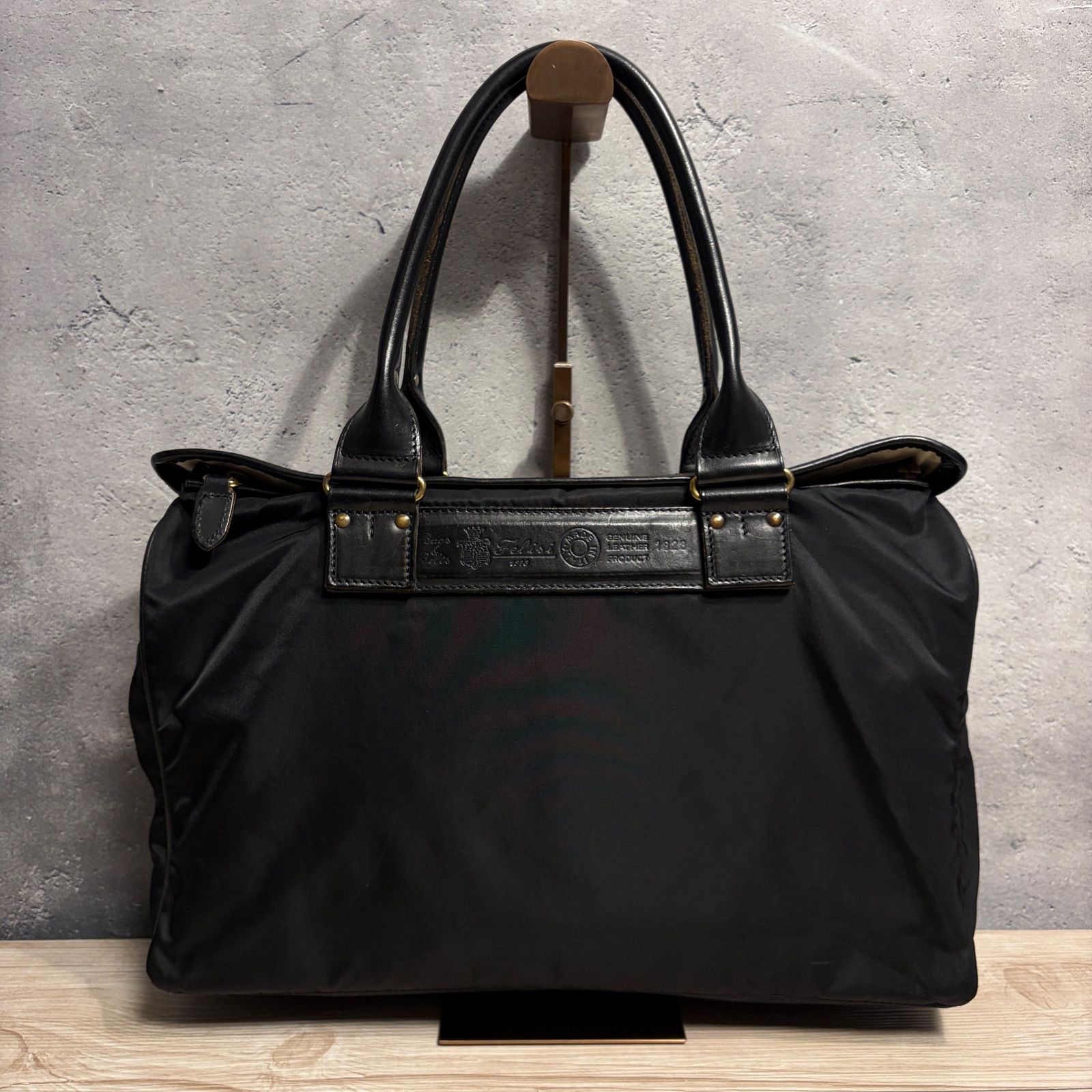 Felisi フェリージ 1828 ナイロン×レザー トートバッグ ブラック スレ