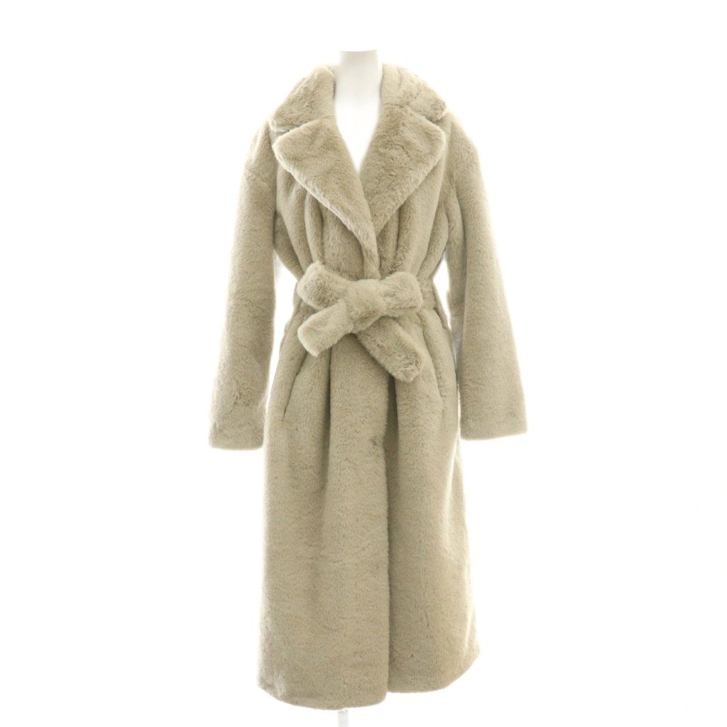ヘルノ HERNO フェイクファー ロングコート アウター 40 ベージュ