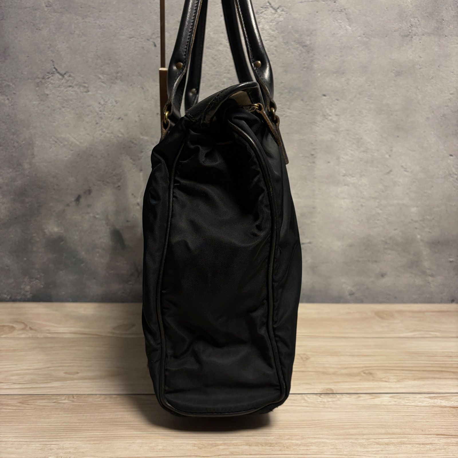 Felisi フェリージ 1828 ナイロン×レザー トートバッグ ブラック スレ