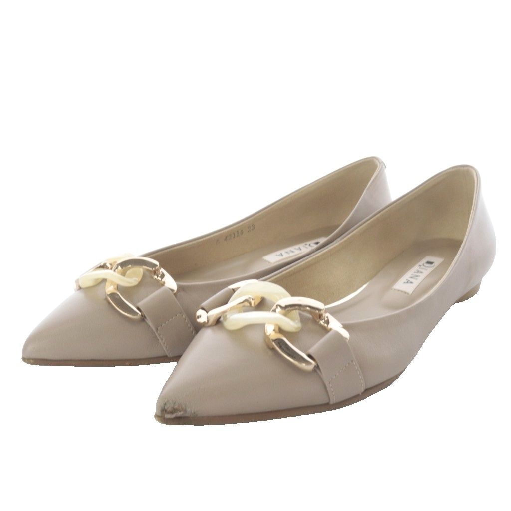 ダイアナ DIANA パンプス フラット ポインテッドトゥ レザー 23cm