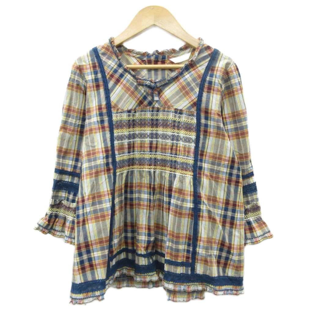 ピンクハウス PINK HOUSE ブラウス カットソー ラウンドネック 七分袖