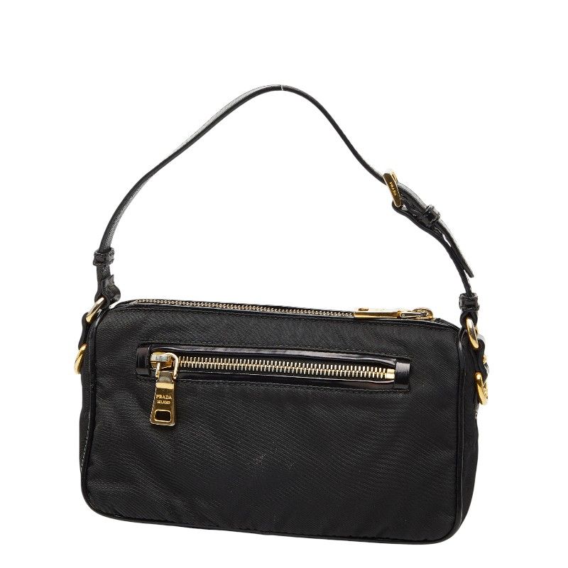 プラダ 三角ロゴプレート ハンドバッグ ワンショルダーバッグ ブラック