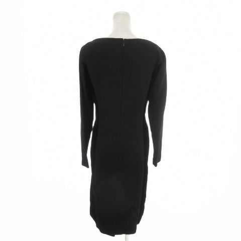 サルヴァトーレフェラガモFerragamo　ニットワンピース　ミモレ　切替　42 サルヴァトーレフェラガモ Salvatore Ferragamo ワンピース ウール 42