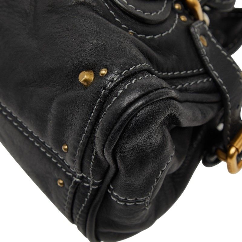 クロエ パディントン ブラック ゴールド レザー レディース Chloe【222