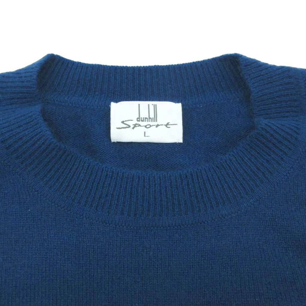 ダンヒル dunhill ニット セーター カシミヤ L 紺 ネイビー 無地
