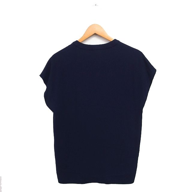 セオリー Theory フレンチスリーブ ブラウス シフォン 無地 S ネイビー