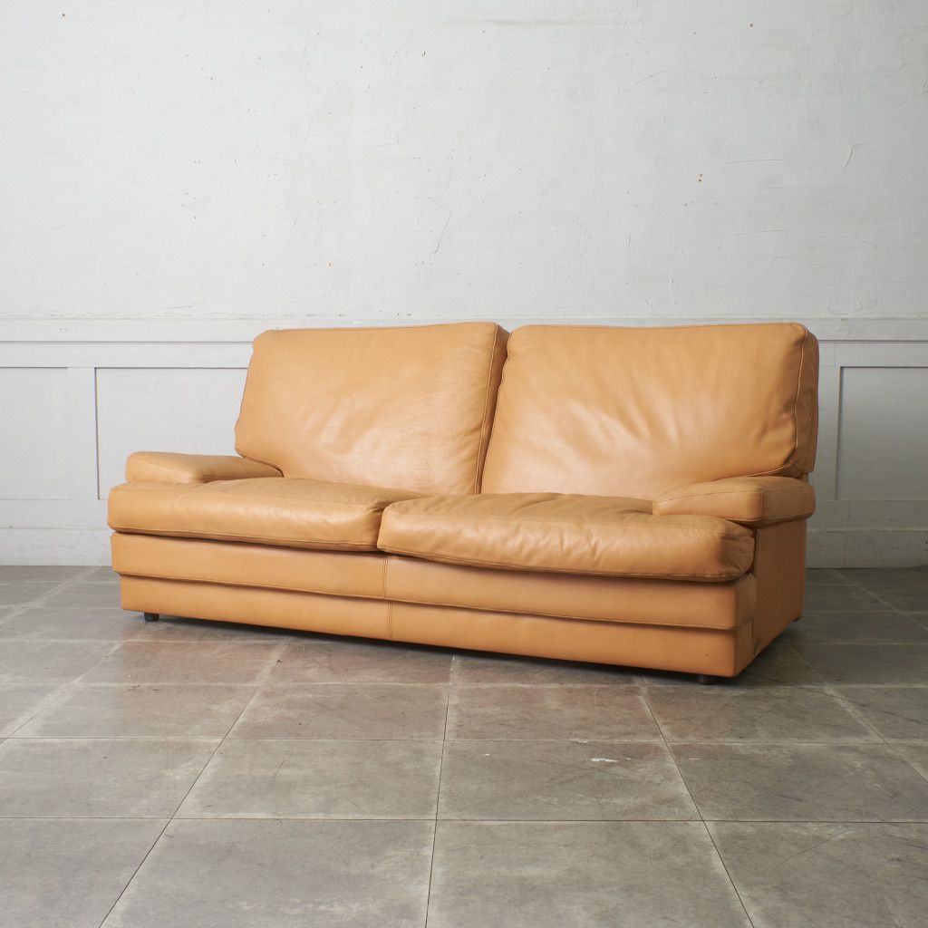 イタリア Salotti Rigoni 本革 ソファ 3人掛け トリプルソファ