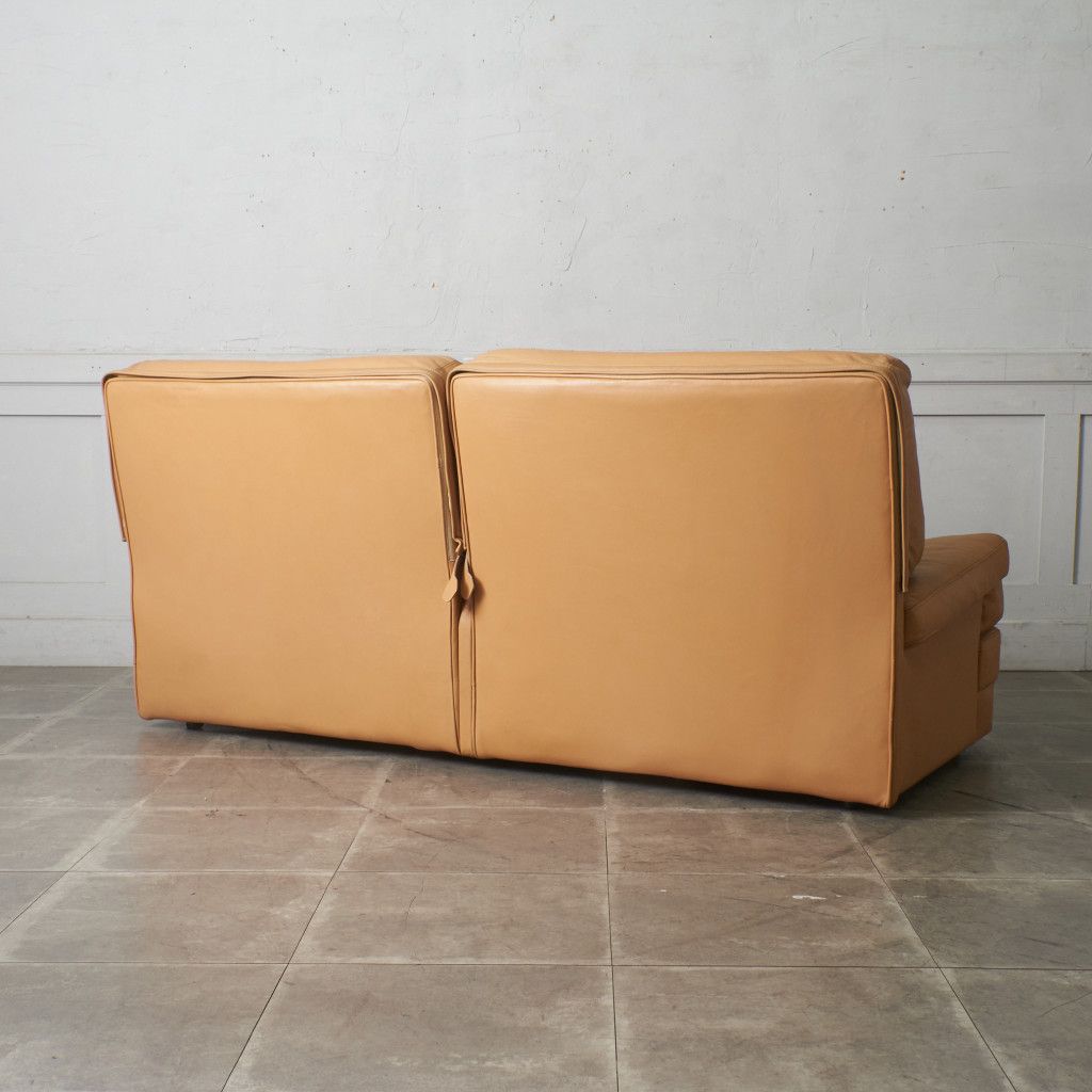 ko〜イタリアサロッティリゴーニ90sヴィンテージ総本革　レトロ　ソファ イタリア Salotti Rigoni 本革 ソファ 3人掛け トリプルソファ