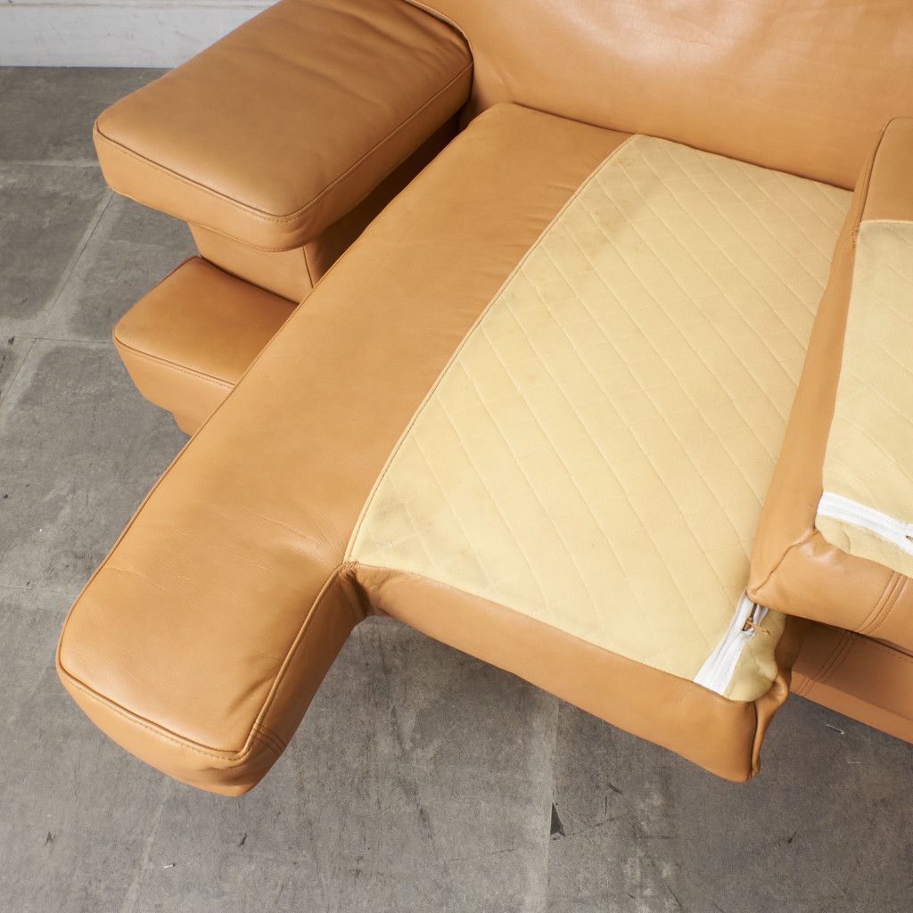 イタリア Salotti Rigoni 本革 ソファ 3人掛け トリプルソファ