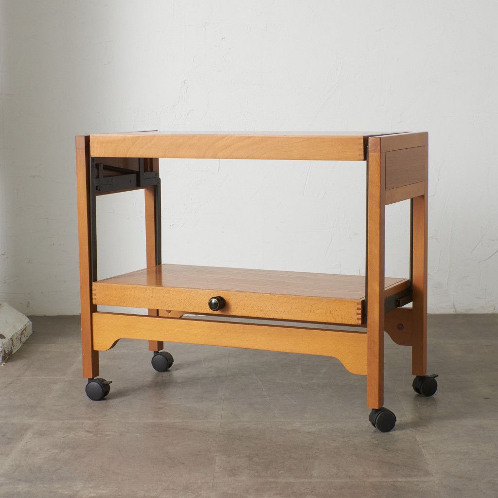 英国 ヴィンテージ ティートロリー 伸長式 拡張 サイドテーブル