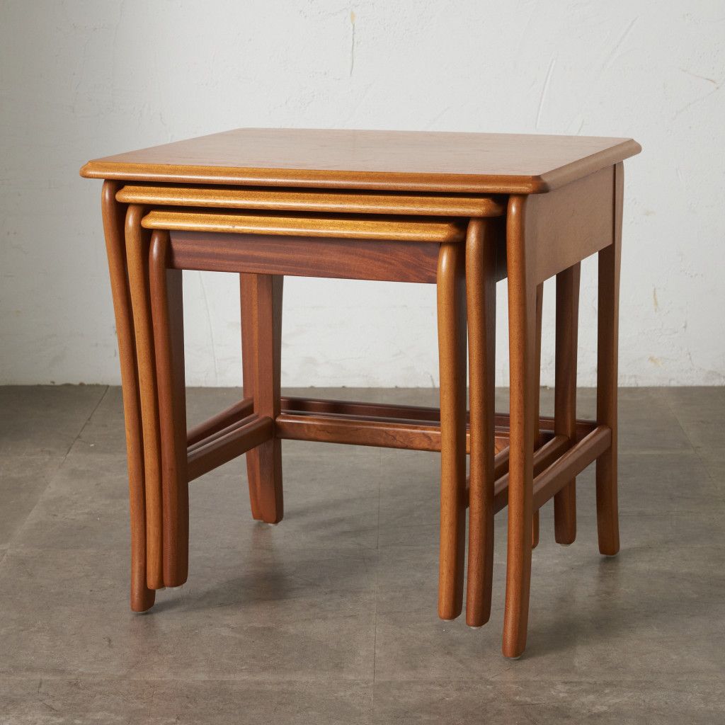 美品】70B イギリス ヴィンテージ チーク ネストテーブル 家具 美品