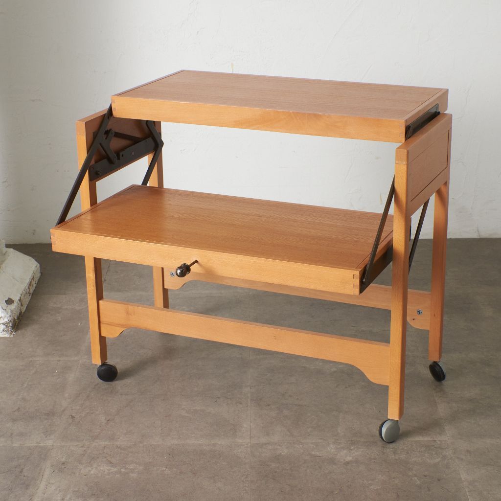 英国 ヴィンテージ ティートロリー 伸長式 拡張 サイドテーブル