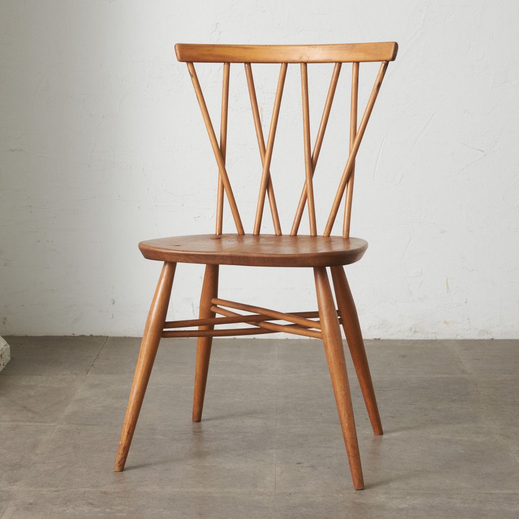レア ercol ラティスドチェア アーコール 英国 ヴィンテージ クロス