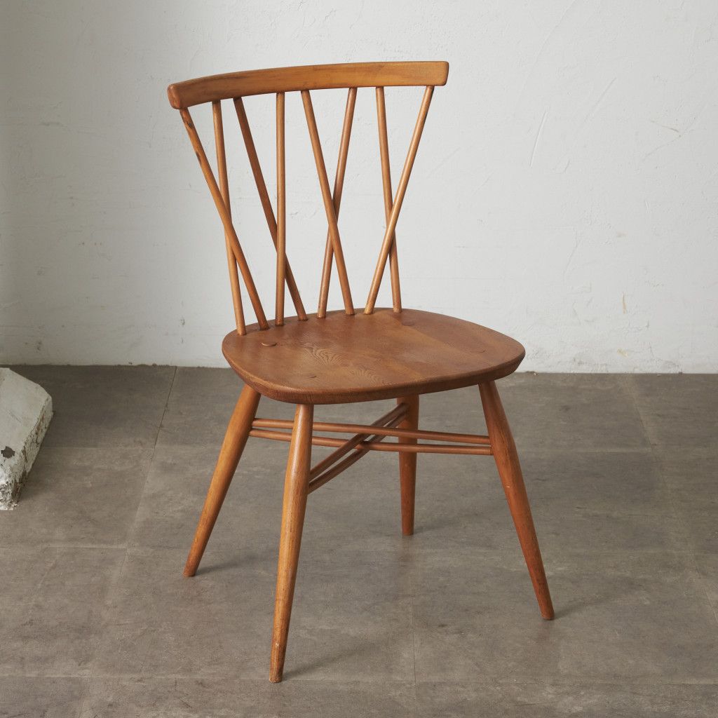 レア ercol ラティスドチェア アーコール 英国 ヴィンテージ クロス