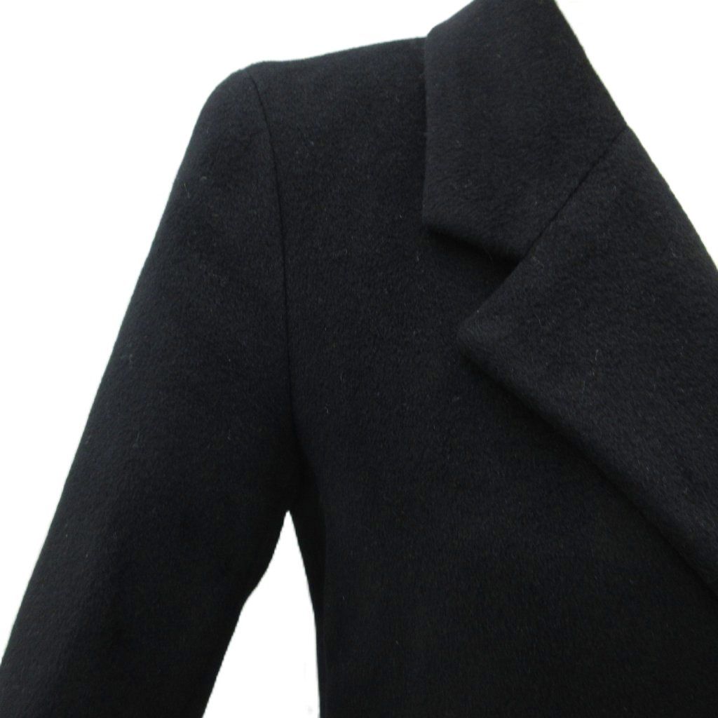 アニエスベー agnes b. チェスターコート アンゴラ 0 黒 ブラック