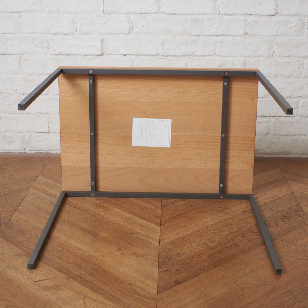 デンマーク製 ACTUS サイドテーブル FUR ビーチ 鉄脚 コーヒーテーブル