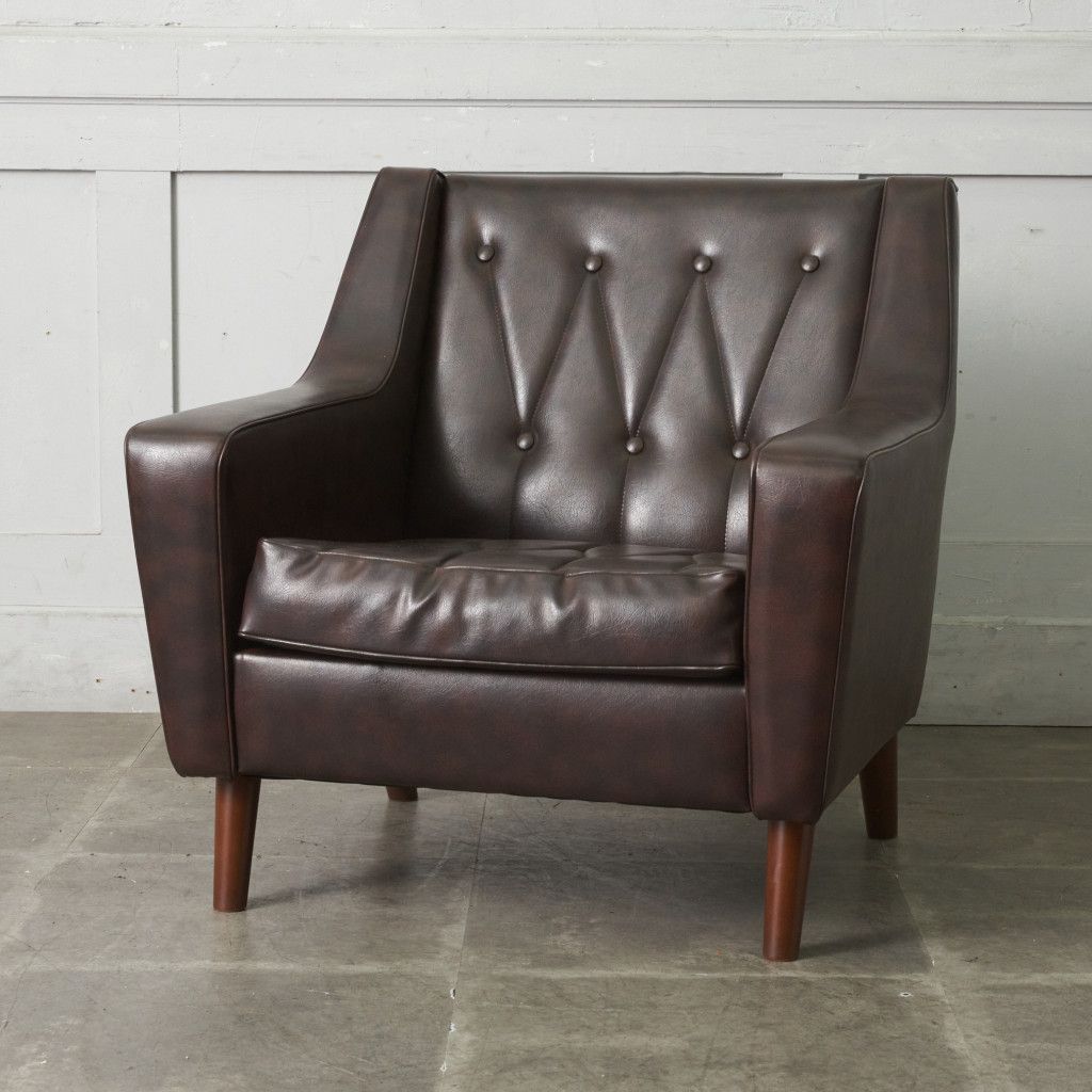 レア karimoku ロビーチェア 1シーター ヴィンテージ ソファ 1人掛け