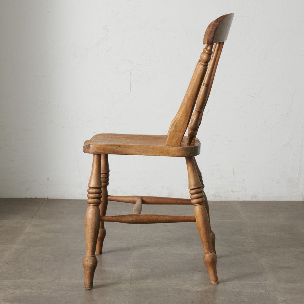 英国 アンティーク キッチンチェア エルム ビーチ 無垢材 ウィンザー