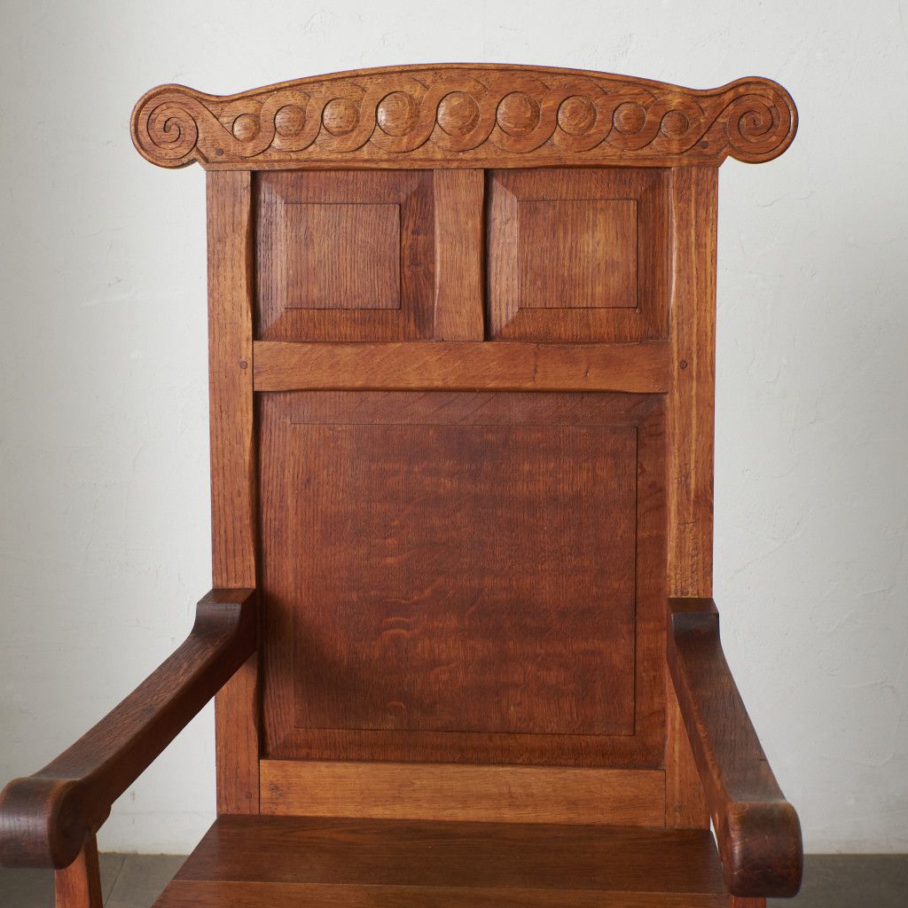 英国 アンティーク ブリティッシュオーク 無垢材 アームチェア