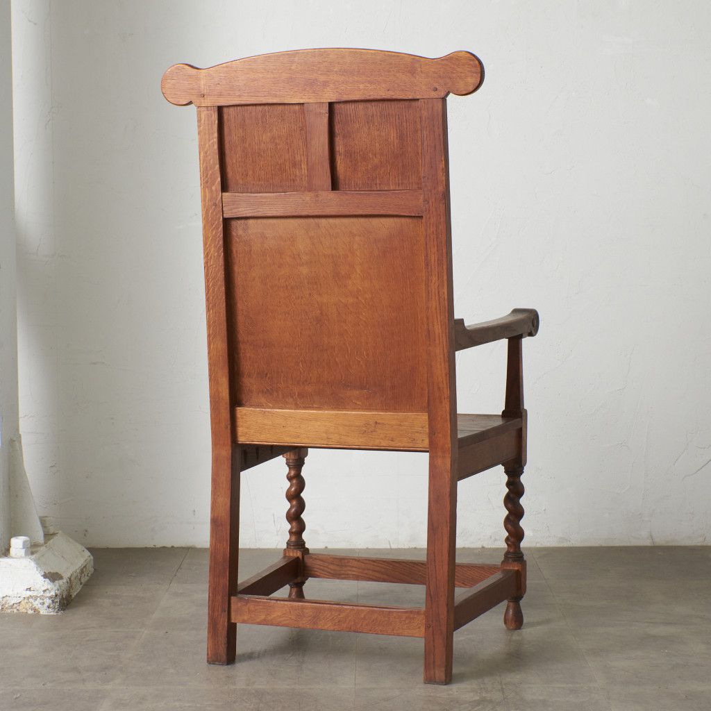英国 アンティーク ブリティッシュオーク 無垢材 アームチェア