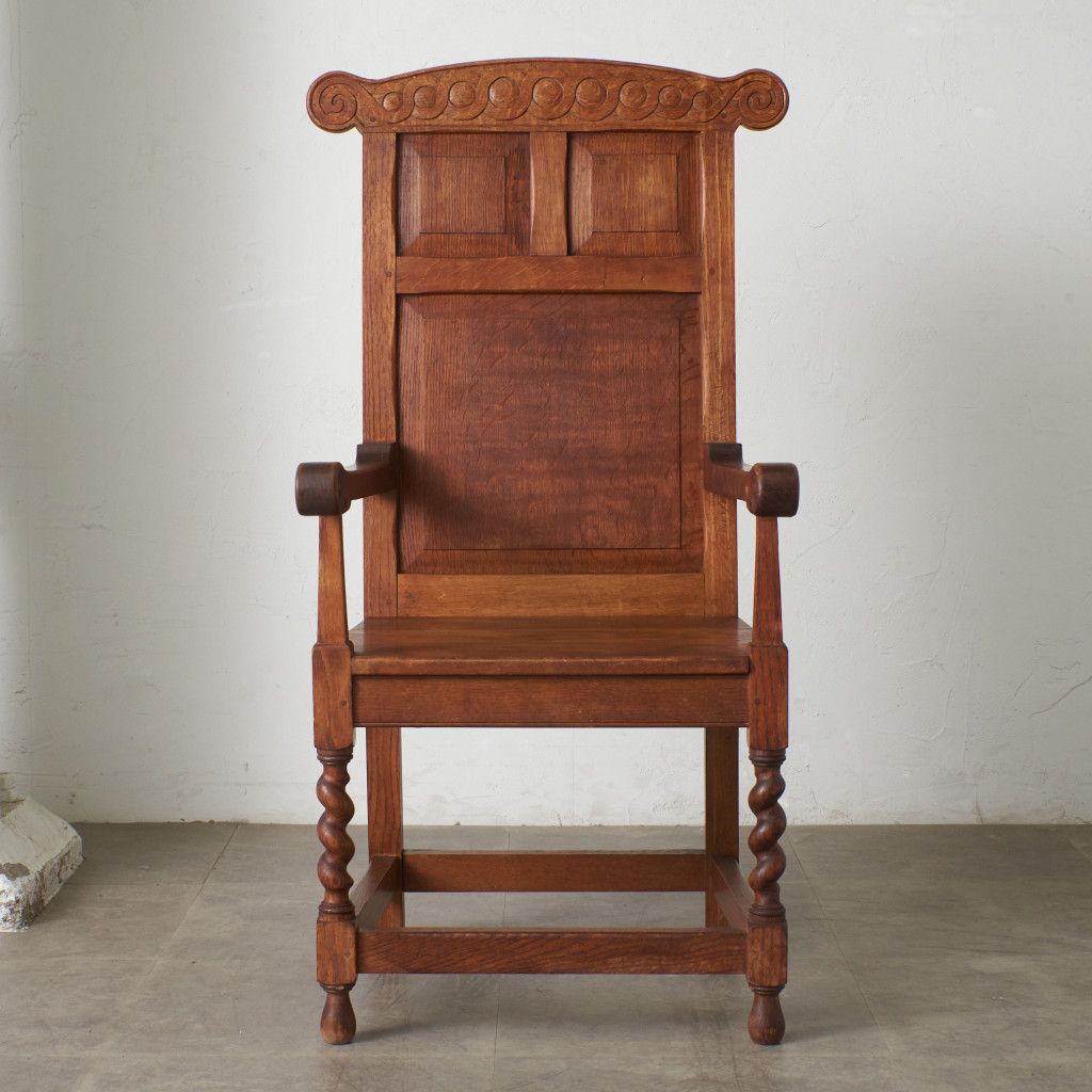 英国 アンティーク ブリティッシュオーク 無垢材 アームチェア